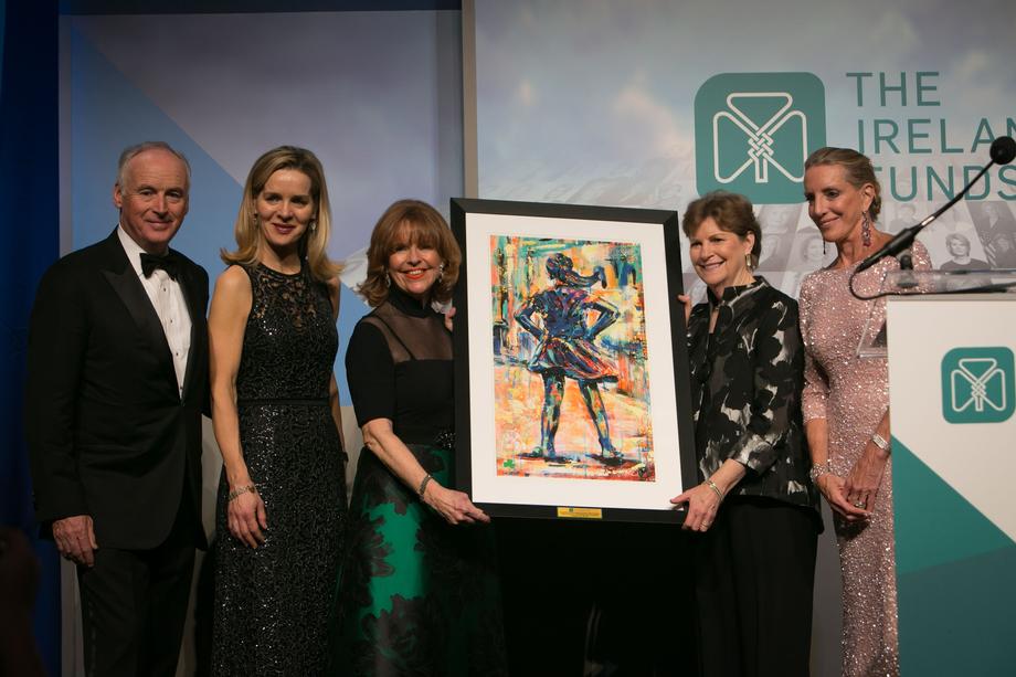 Shaheen receives the Leadership in Government and Public Service Award at the Ireland Funds National Gala